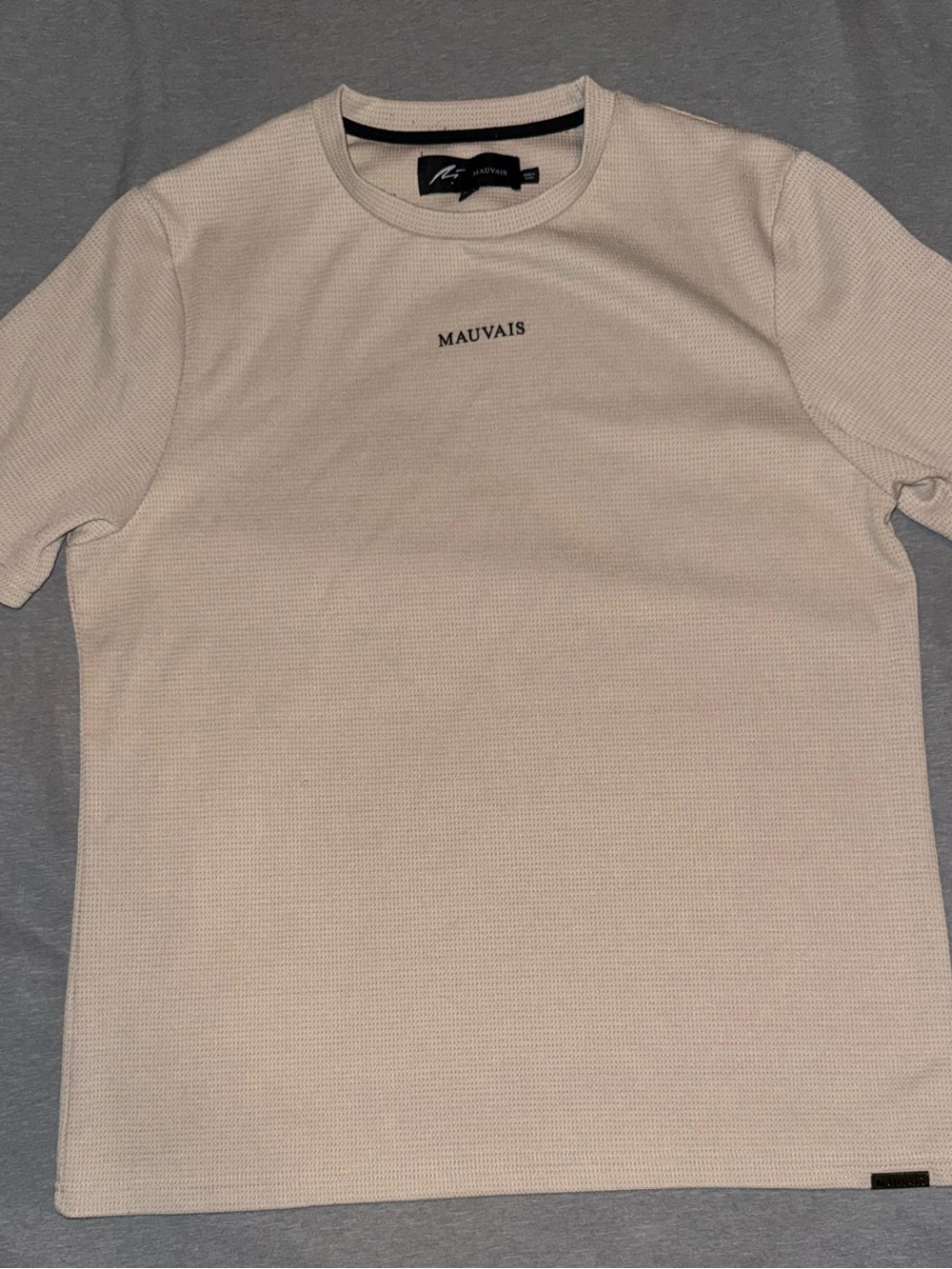 MAUVAIS Cream Short-Sleeve Waffle Knit Tee - Men
